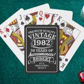 Personalisierter Vintager Geburtstag bis zur Perfe Spielkarten