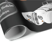 Personalisierter Vintager Geburtstag Geschenkpapier (Rolleneckpunkt)