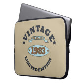 Personalisierter Vintager Geburtstag Laptopschutzhülle (Vorderseite Links)