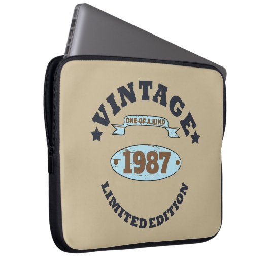 Personalisierter Vintager Geburtstag Laptopschutzhülle (Vorne Rechts)