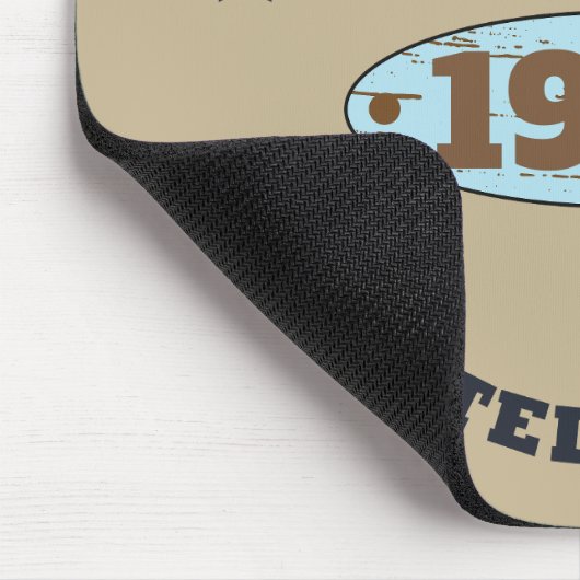 Personalisierter Vintager Geburtstag Mousepad (Ecke)