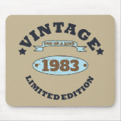 Personalisierter Vintager Geburtstag Mousepad (Vorne)