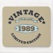 Personalisierter Vintager Geburtstag Mousepad (Vorne)