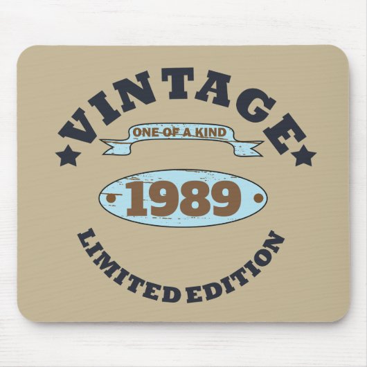 Personalisierter Vintager Geburtstag Mousepad (Vorne)