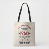 Personalisierter Vintager Geburtstag rot blau Tasche (Vorderseite)