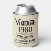 Personalisierter Vintager Geburtstag schwarz Dosenkühler (Kanne Vorderseite)