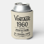 Personalisierter Vintager Geburtstag schwarz Dosenkühler (Kanne Rückseite)