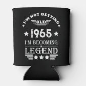 Personalisierter Vintager Geburtstag Schwarz-weiß Dosenkühler (Rückseite)