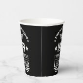 Personalisierter Vintager Geburtstag Schwarz-weiß Pappbecher (Rechts)