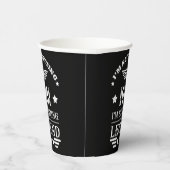 Personalisierter Vintager Geburtstag Schwarz-weiß Pappbecher (Rechts)