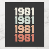 Personalisierter Vintager Geburtstag Weinetikett (Einzelnes Label)