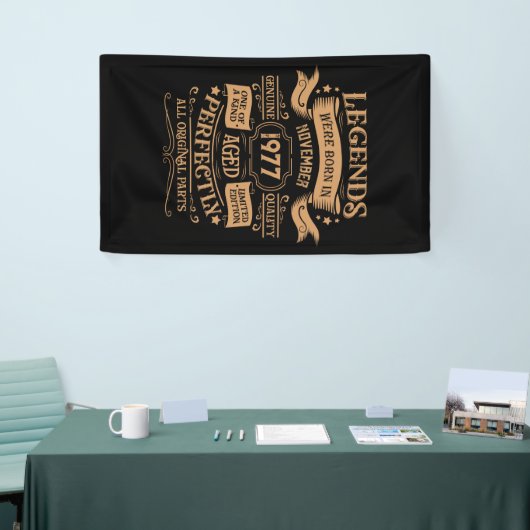 Personalisierter Vintager Geburtstag Whiskey Thema Banner (Messeveranstaltung)