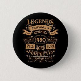 Personalisierter Vintager Geburtstag Whiskey Thema Button