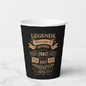 Personalisierter Vintager Geburtstag Whiskey Thema Pappbecher (Rückseite)