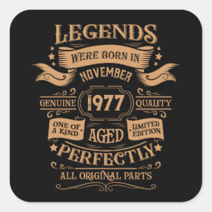 Personalisierter Vintager Geburtstag Whiskey Thema Quadratischer Aufkleber