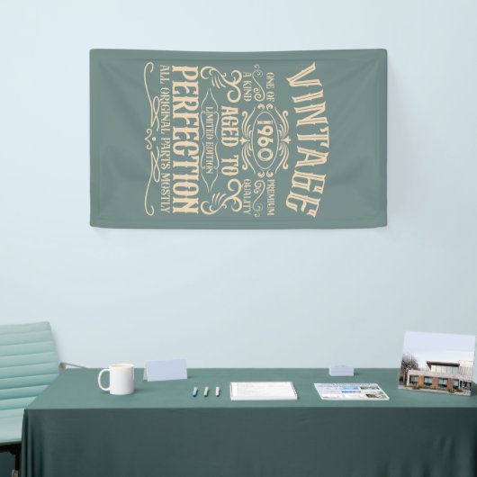 Personalisierter Vintager Geburtstagsparty Banner (Messeveranstaltung)