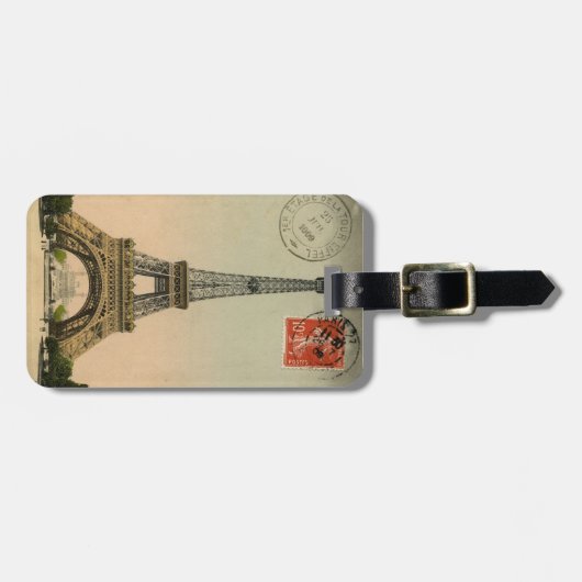 Personalisierter Vintager Gepäckanhänger (Vorderseite horizontal)