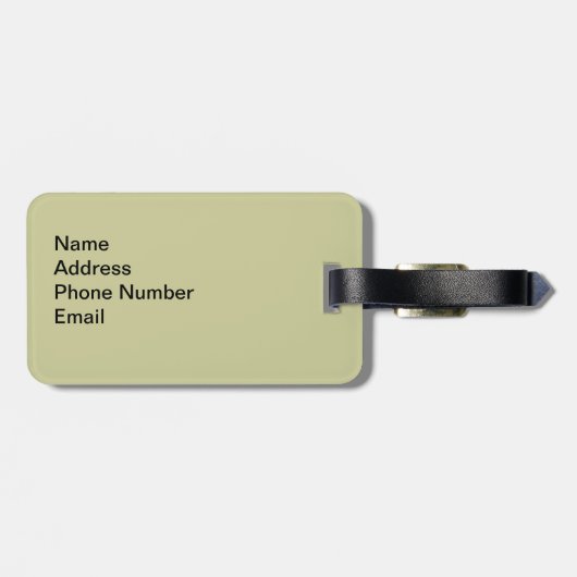 Personalisierter Vintager Gepäckanhänger (Rückseite horizontal)