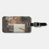 Personalisierter Vintager Gepäckanhänger (Vorderseite horizontal)