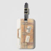 Personalisierter Vintager Gepäckträger Gepäckanhänger (Vorderseite Vertikal)