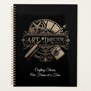 Personalisierter Vintager Gold Art Director Planer