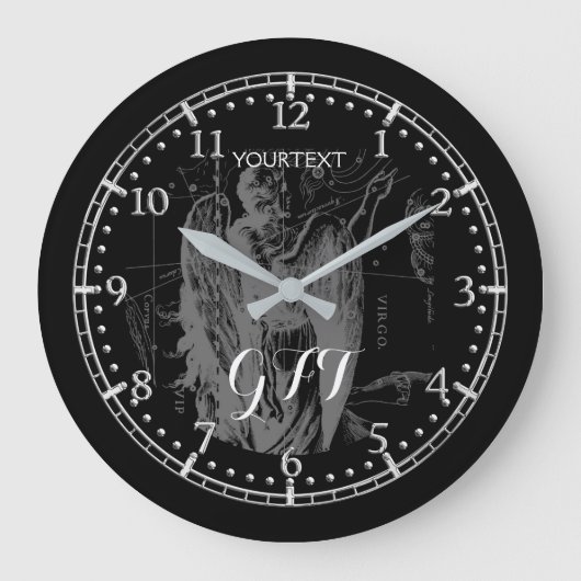 Personalisierter Vintager Große Wanduhr (Vorderseite)