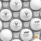 Personalisierter, VINTAGER Hennenbetrieb Gummistempel