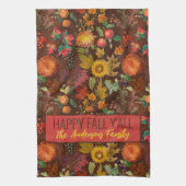 Personalisierter Vintager Herbstausgang Geschirrtuch (Vertikal)