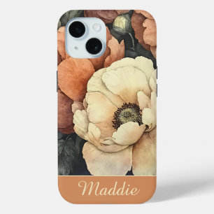 Personalisierter Vintager Hübscher Blütenpinsel Case-Mate iPhone Hülle