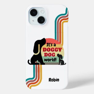 Personalisierter Vintager Hund Welpe Case-Mate iPhone Hülle