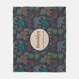 Personalisierter Vintager Jungle Safari Fleecedecke