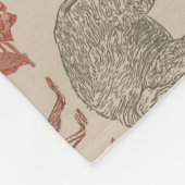 Personalisierter Vintager Jungle Safari Fleecedecke (Ecke)