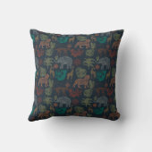 Personalisierter Vintager Jungle Safari Kissen (Rückseite)
