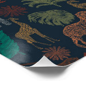 Personalisierter Vintager Jungle Safari Poster (Ecke)