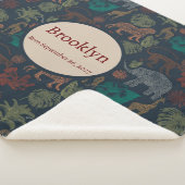 Personalisierter Vintager Jungle Safari Sherpadecke (3/4)