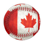 Personalisierter Vintager kanadischer Flaggenbaseb Baseball (Vorderseite Links)