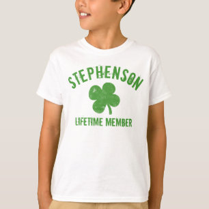Personalisierter Vintager Kleeblatt-St Patrick Tag T-Shirt