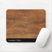 Personalisierter Vintager Ledername Anfangsschreib Mousepad (Mit Mouse)