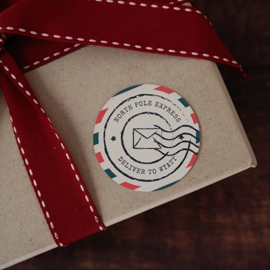 Personalisierter Vintager Nordpol-Express Runder Aufkleber