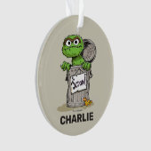 Personalisierter Vintager Oscar der Grouch Scram Ornament (Vorderseite)