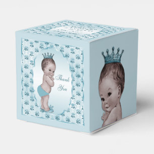 Personalisierter Vintager Prinz Baby Roses Thank Geschenkschachtel