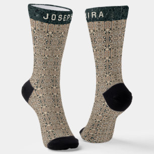 Personalisierter Vintager Quarzstein Naturstein Socken
