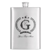 Personalisierter Vintager Stahlkolben Flachmann (Vorderseite)