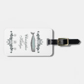 Personalisierter Vintager Strandwal Hochzeitstag Gepäckanhänger (Vorderseite horizontal)