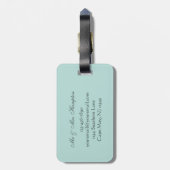 Personalisierter Vintager Strandwal Hochzeitstag Gepäckanhänger (Rückseite vertikal)