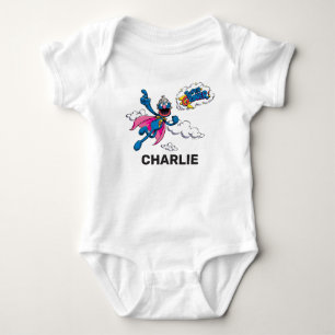 Personalisierter Vintager Super Grover Baby Bodysu Strampler