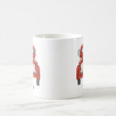 Personalisierter Vintager Truck Weihnachten Kaffeetasse (Mittel)