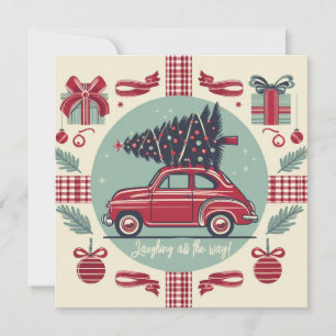 Personalisierter Vintager Urlaub Retro Weihnachtsw
