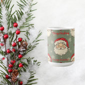Personalisierter Vintager Weihnachtsmann Kaffeetasse