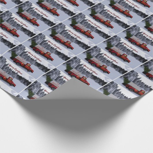 Personalisierter Vintager Weihnachtsverkehr Geschenkpapier (Ecke)